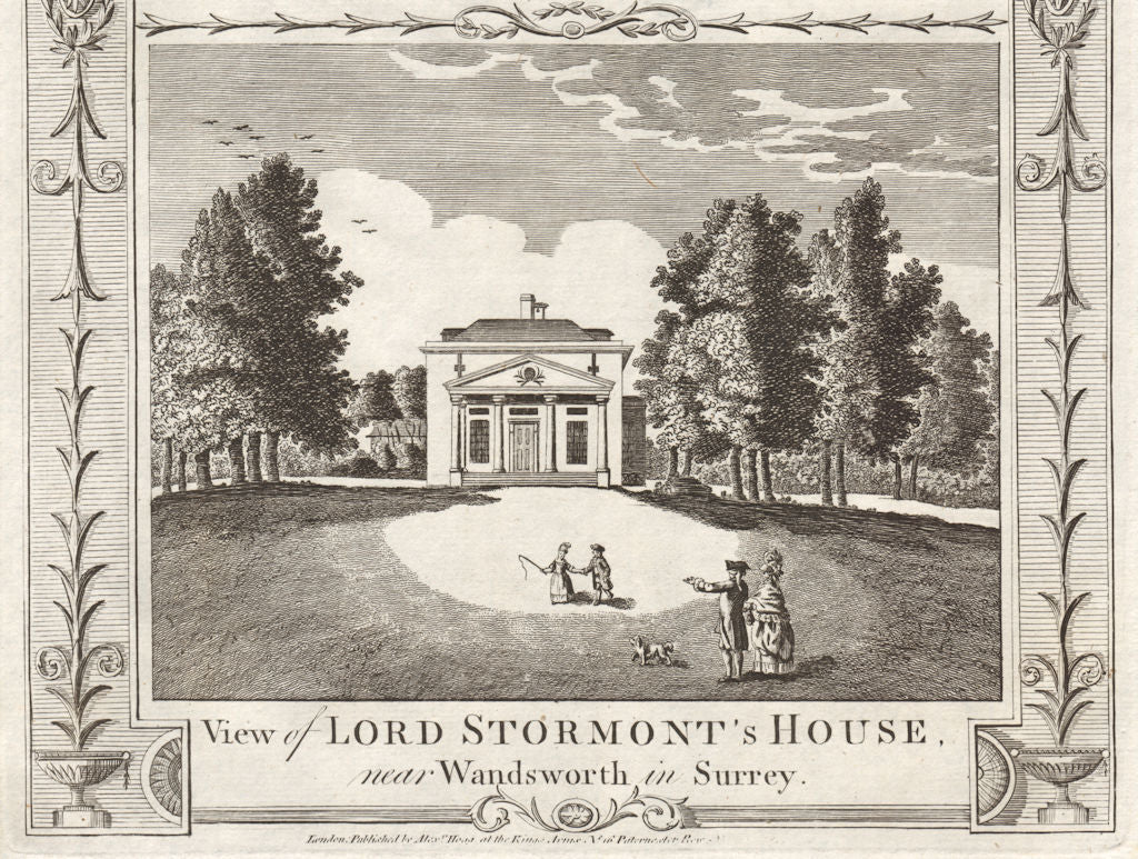 View of Lord Stormont's house, West Hill, Wandsworth, London. WALPOOLE 1794